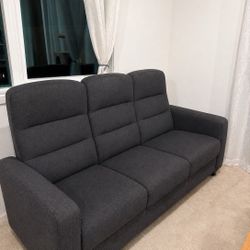 Gray 3-Seater Sofa – Clean & Comfortable – Moving Sale 