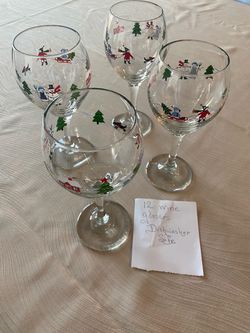 Christmas wine glasses