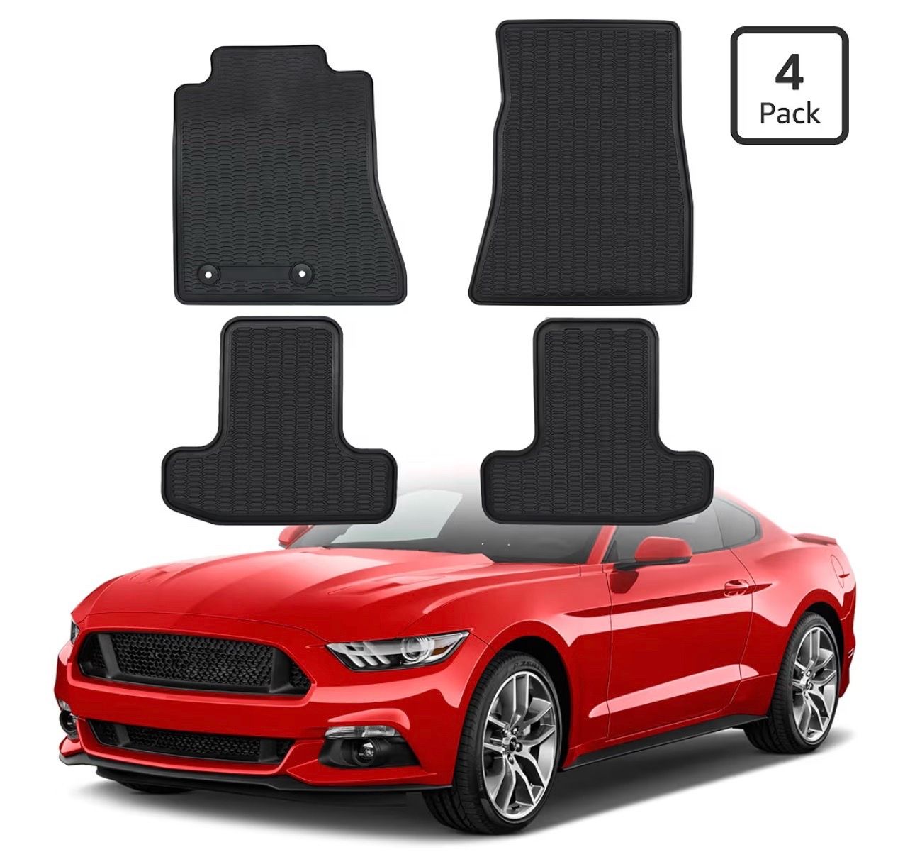 All weather floor mats for Ford Mustang 2015-2023