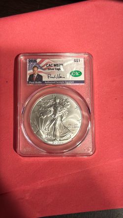 2026 American Silver Eagle  MS70 PCGS Slabbed