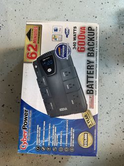 New Open Box CyberPower CP600AVR 600VA 340W 62 Minutes UPS SURGE PROTECTOR