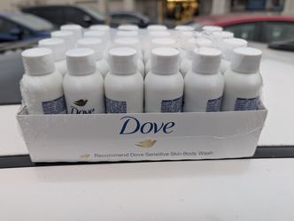 Sealed Lot Of 24x Dove Sensitive Skin Body Wash For Travel Or Air B&B Mini Travel Size