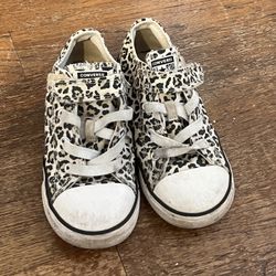Converse Kids Leopard Print Sneakers Size 10