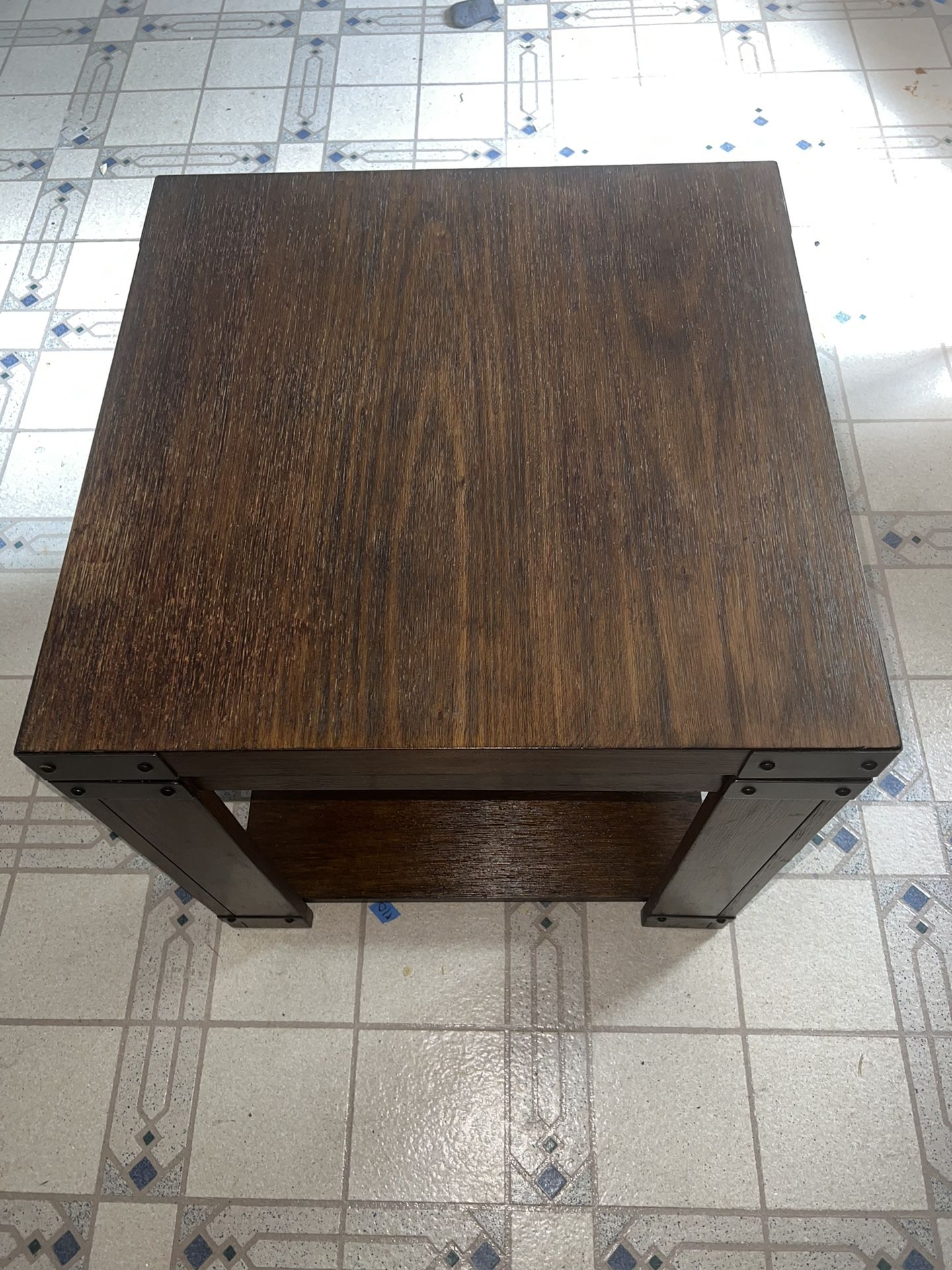 Rustic End Table Hardwood