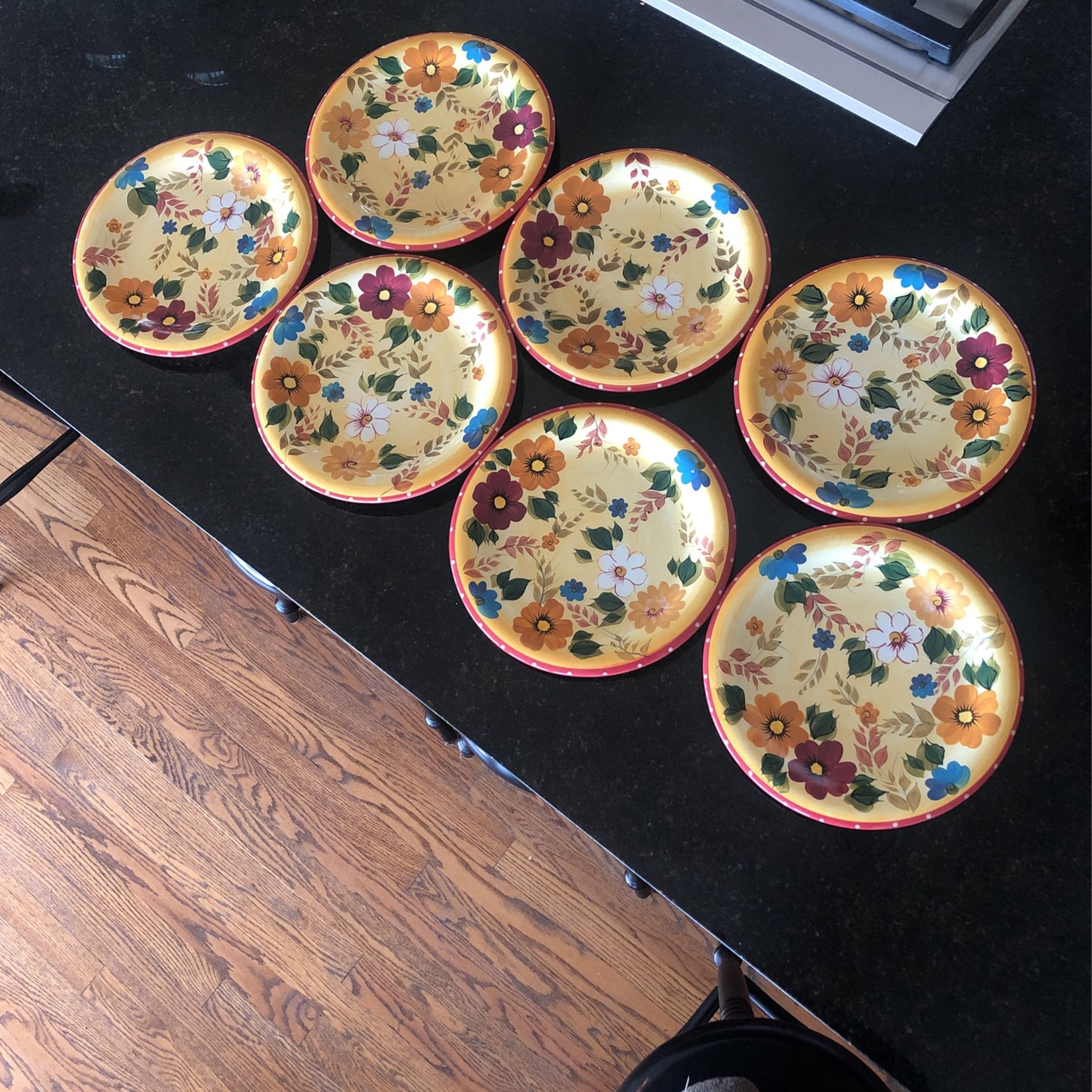 7 Oneida Sunset Bouquet Dinner Plates 10.5”