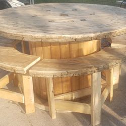 Western Style Spool Table 