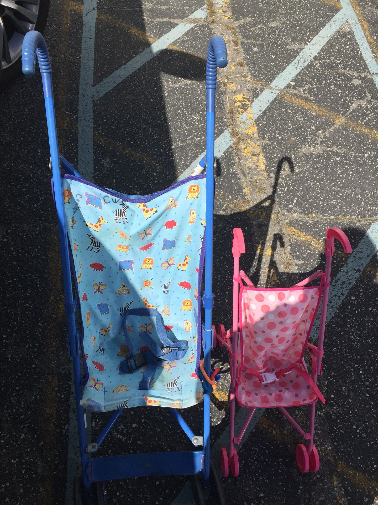 2 baby strollers