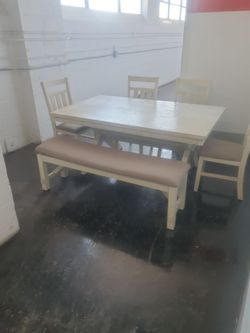 Dinning table with bench