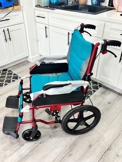 MONICARE BRAND NEW CUSHIONED WC W/ 360 WHEELS AND MORE