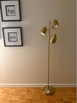 Gold floor lamp