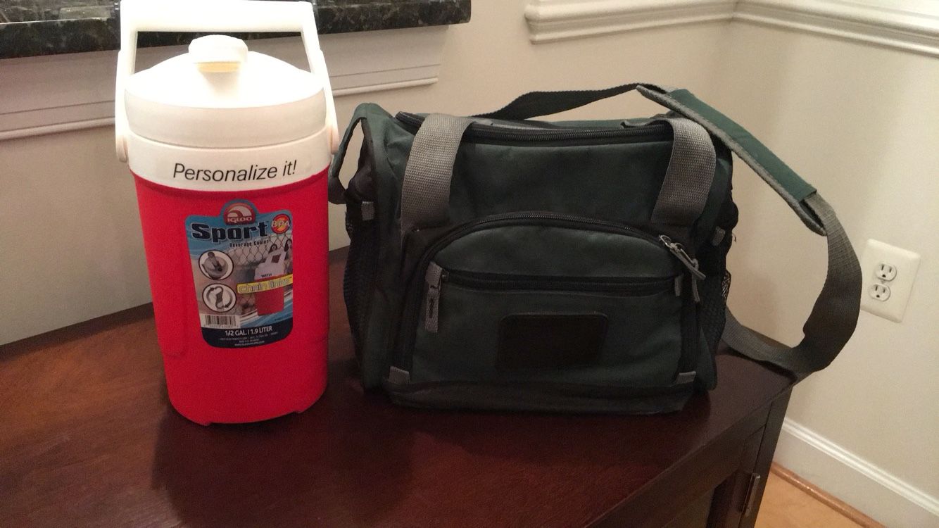 Large Thermos and Lunch Bag