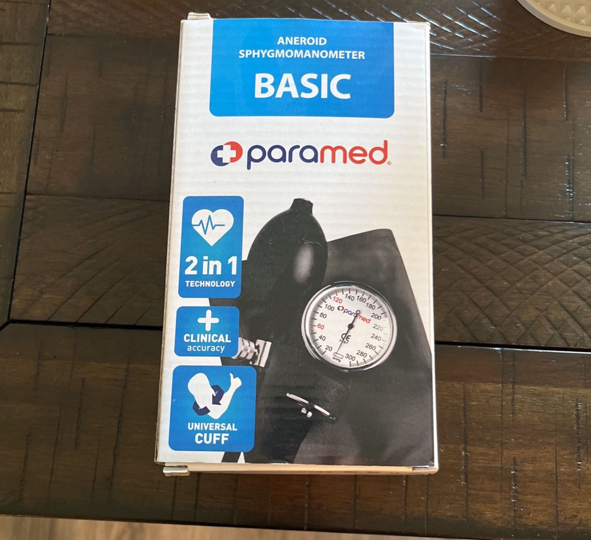 PARAMED Aneroid Sphygmomanometer with Stethoscope - Manual Blood Pressure Cuff