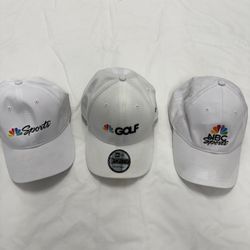 NBC Sports White Baseball Caps Set Of 3