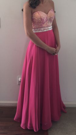 Size 2 Pink Prom Dress (worn only once)
