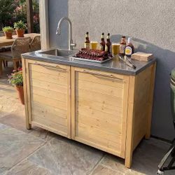 Wood Burner Propane Tank Grill Island 