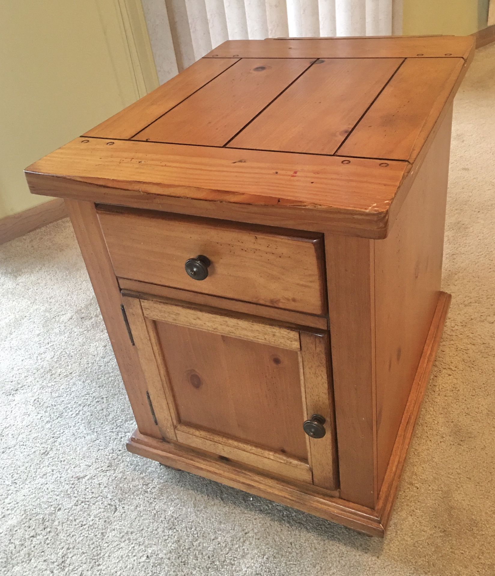 Vintage Solid Pine End Table