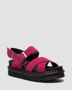 Fuchsia pink suede Sandals