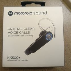 NEW! Motorola In-Ear Bluetooth Wireless Mono Headset HK500+