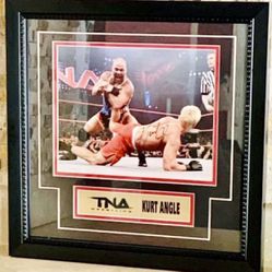WWE TNA Wrestling Kurt Angle Autographed Framed COA
