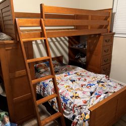 Bunk Bed W/ Drawers And Desk