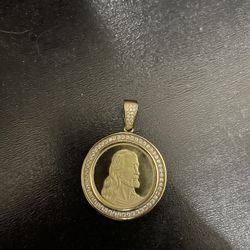 Real 14 K Gold Dipped Silver Pendant - Gold Jesus Pendant | Appx 9.2 Grams