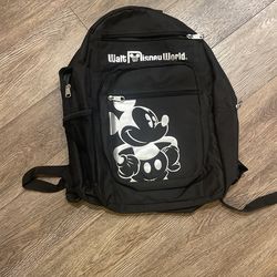Walt Disney black backpack w/Silver Writing