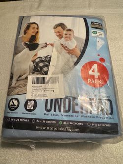 Washable and waterproof reusable bed pads 34x36