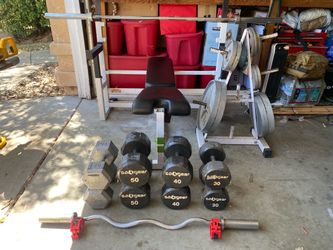 Olympic bench with weights