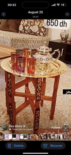 Moroccan Old Copper Tea Tables