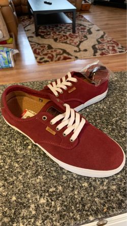 Men’s Maroon Suede Vans Shoe size 10.5