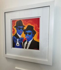 George Rodrigue Blue Dog framed 