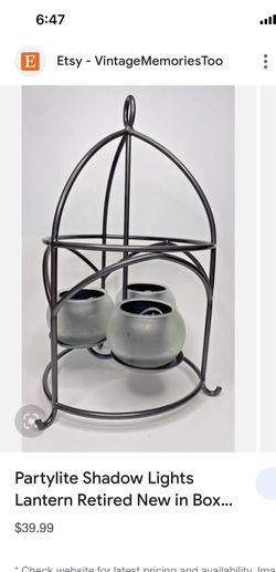 Party Lite Shadow Lights Lantern