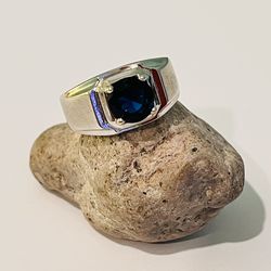 925 Silver Sapphire Ring