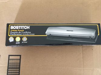 Bostitch Office HP12 3 Hole Punch, 12 Sheet Capacity, Metal