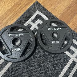 CAP weight plates iron Olympic size 25lbs x 2