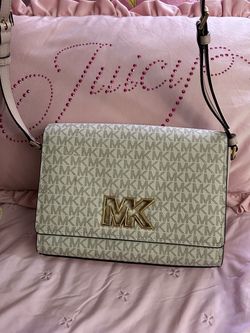 Michael Kors Signature Crossbody Bag – Blush Pink/Cream