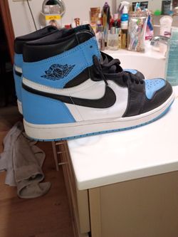 Jordan 1 UNC Toe Men Size 10