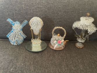 vintage spun glass miniatures