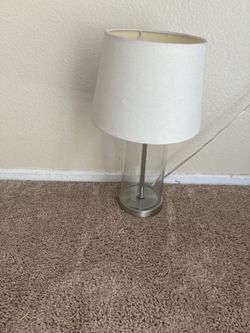 Glass Lamp With Cream White Shade