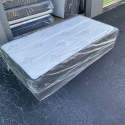 NEW TWIN SIZE MATTRESS AND BOX SPRING-2pcs 