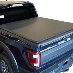Tonneau Cover Compatible with Ford F150 2015-2024 Styleside 5'5"FT Bed, Black Pickup Truck Bed Cover (Soft Roll-Up)