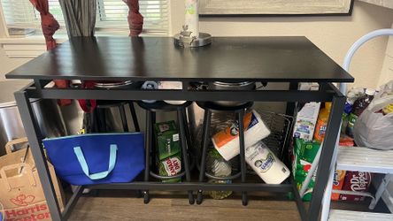 Kitchen table set with chairs black
