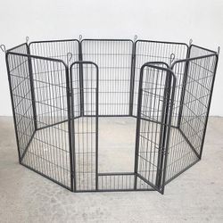 (NEW) $135 Heavy Duty 48” Tall x 32” Wide x 8-Panel Pet Playpen Dog Crate Kennel Exercise Cage Fence