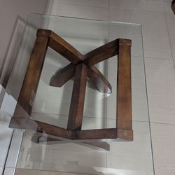 Glass End Table 