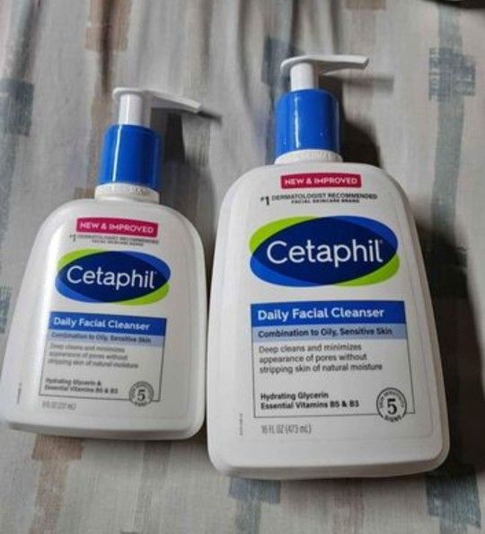 Cetaphil Daily Facial Cleanser Lotion for Combination to Oily, Sensitive Skin, 16 oz+8 oz Combo
