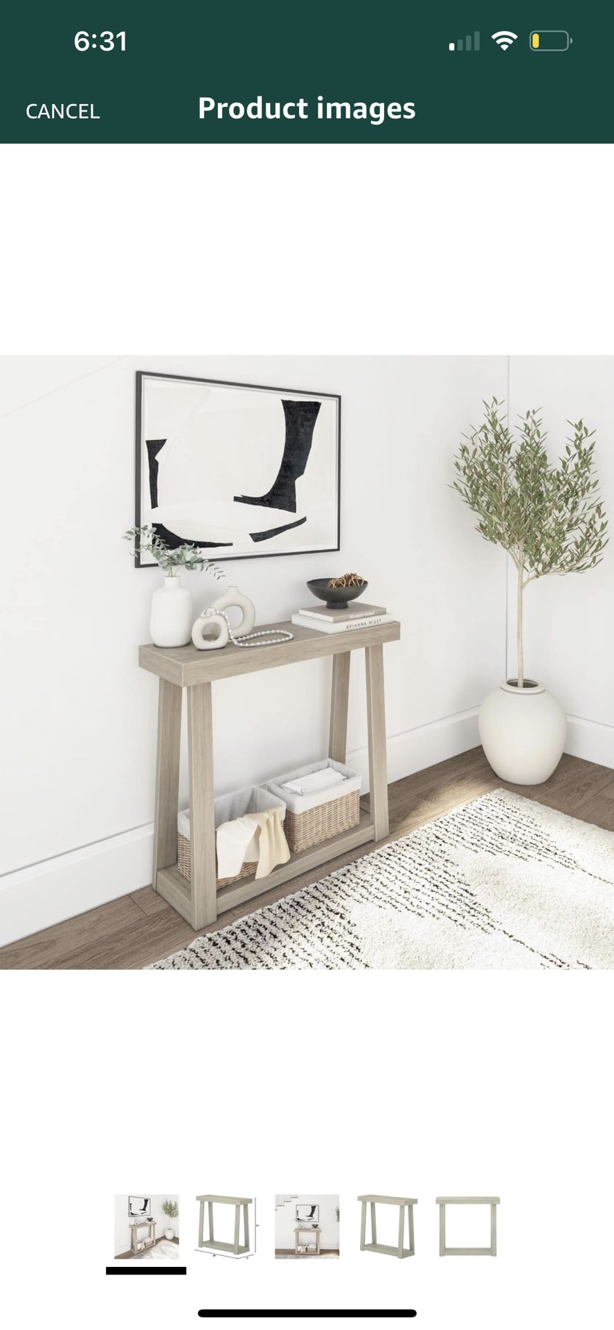 Plank + Beam Solid Wood Console Table 