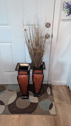 Embossed Decorative Metal Vase
