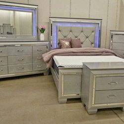 New 4pc Bedroom Set In Box Buy Now Pay Later $39 Down No Credit Needed 