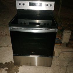 Five Burner Glass Top Whirlpool