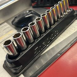 1003 Snap On 112STMMY 12pc 1/4” Drive 6-point Metric Flank Drive Deep Socket Set 538897